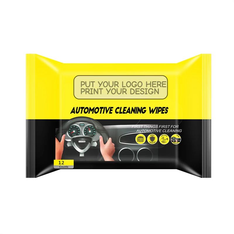 Car Care Clean Wet Wipes for Multi Purpose Cleaning